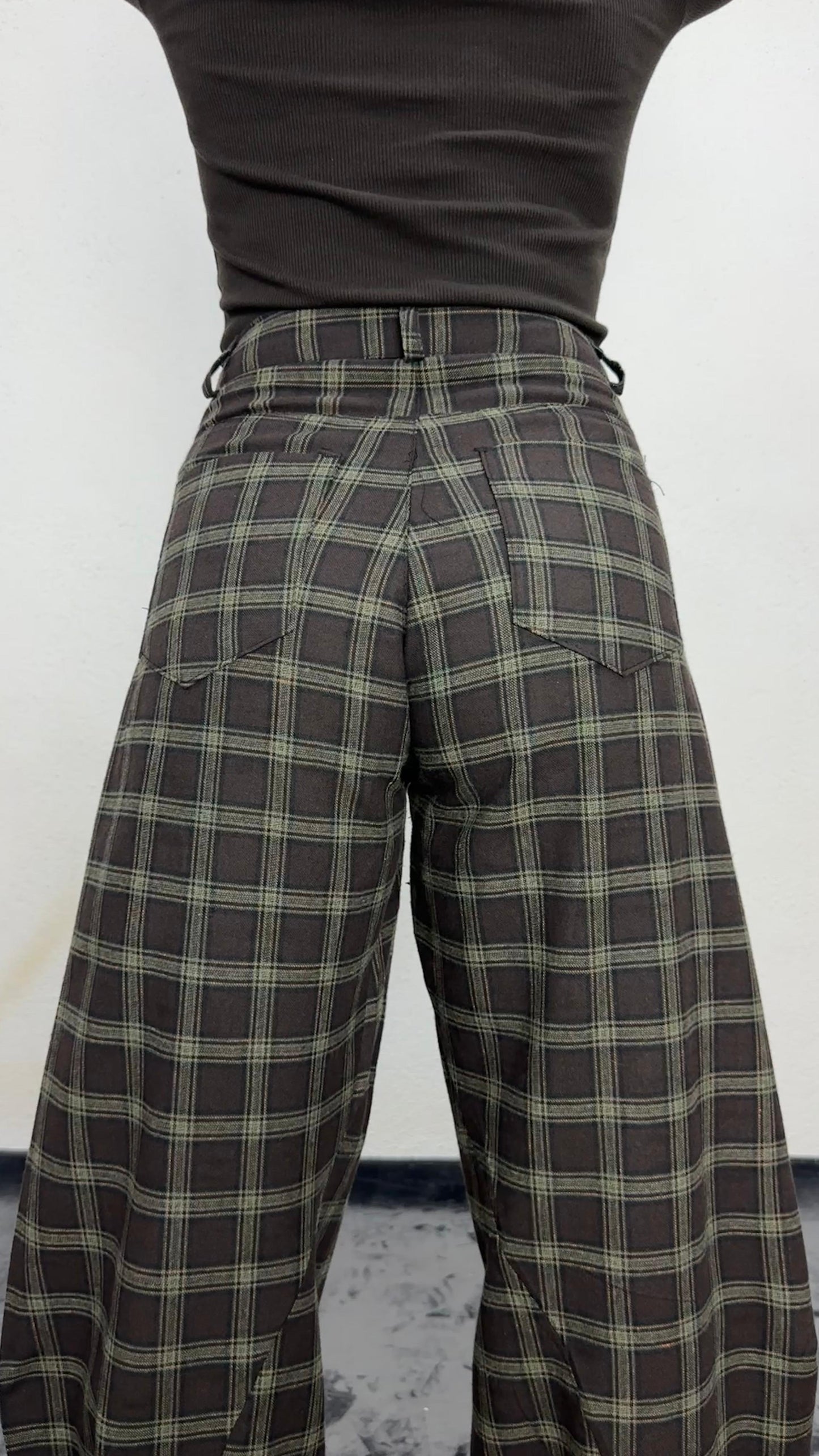 NuNU By Haki Ekose Balon Fit Kumaş Pantolon