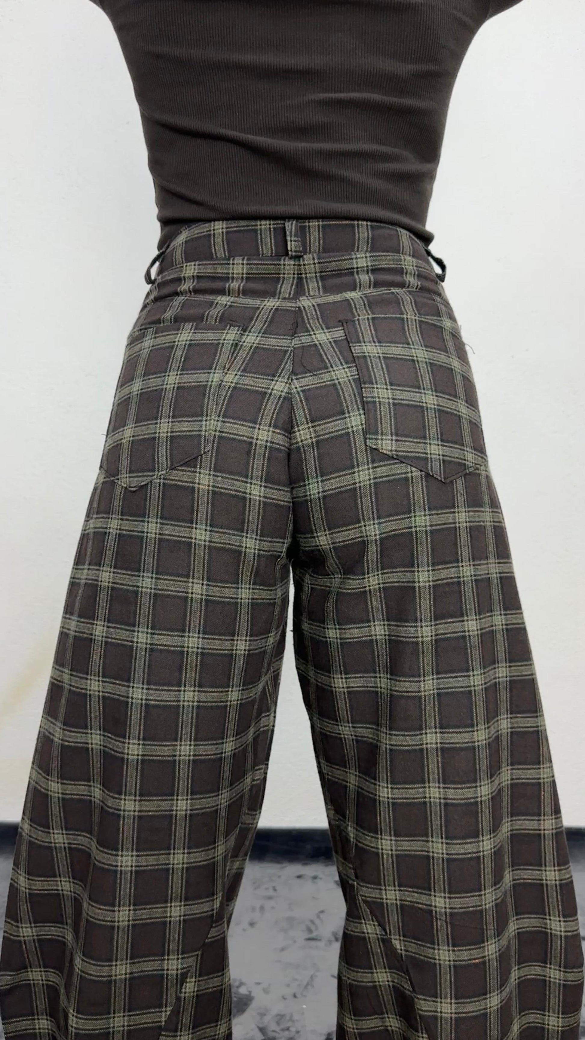 NuNU By Haki Ekose Balon Fit Kumaş Pantolon