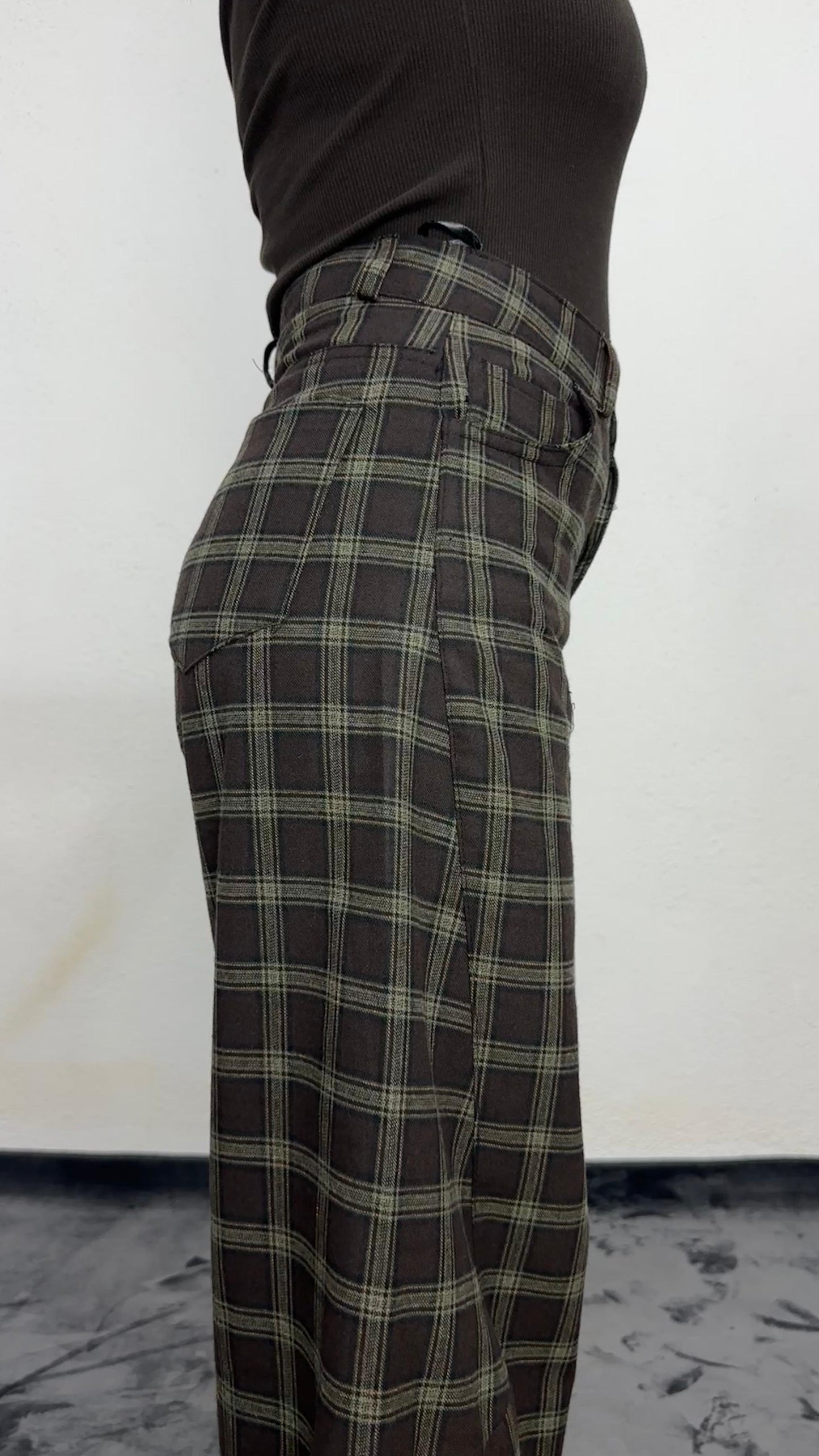 NuNU By Haki Ekose Balon Fit Kumaş Pantolon