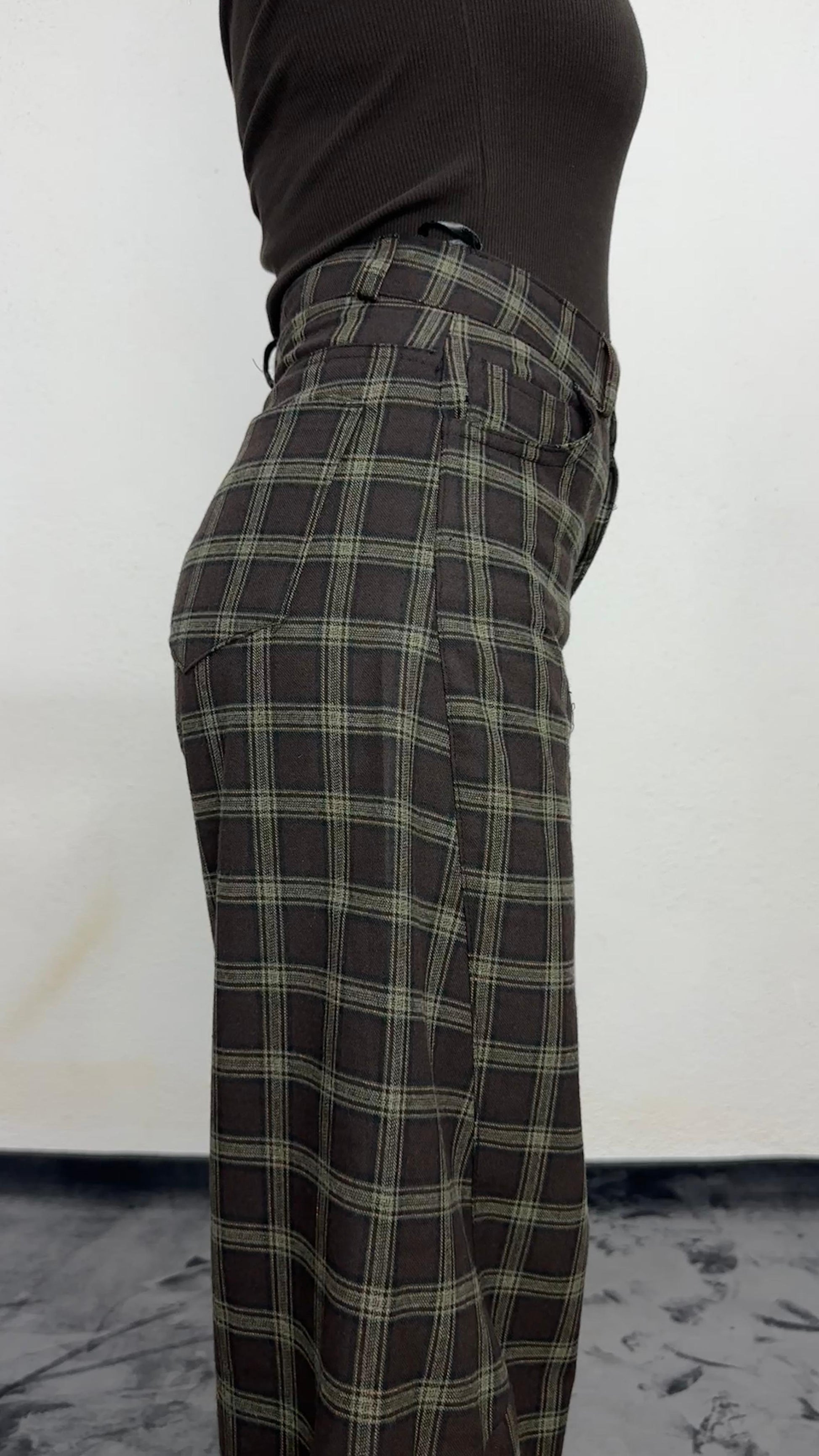 NuNU By Haki Ekose Balon Fit Kumaş Pantolon