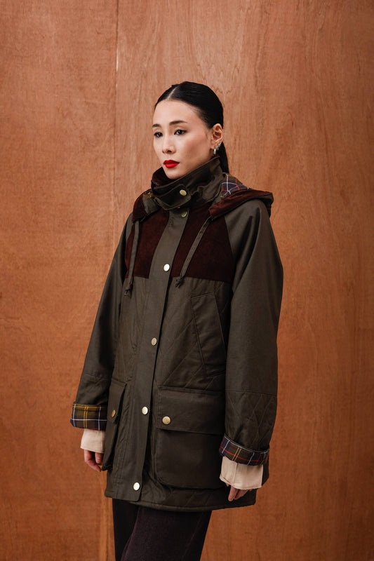 NuNu By Haki Kapitone Kapüşonlu Kadife Detaylı Parka L