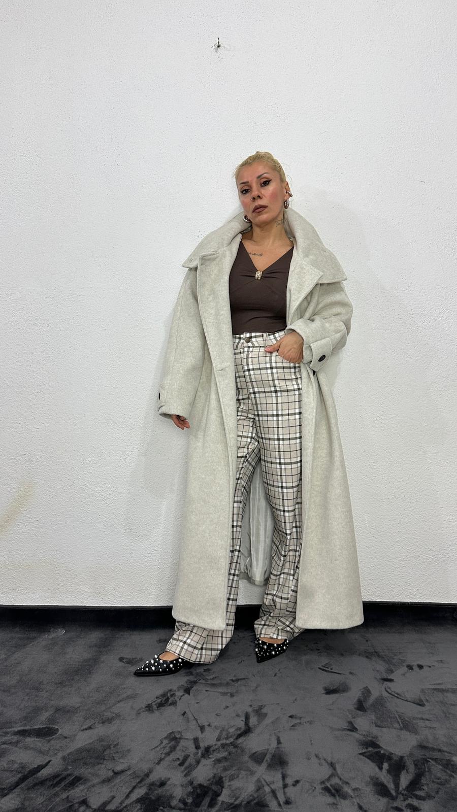 NuNU By Krem Ekose Balon Fit Kumaş Pantolon L