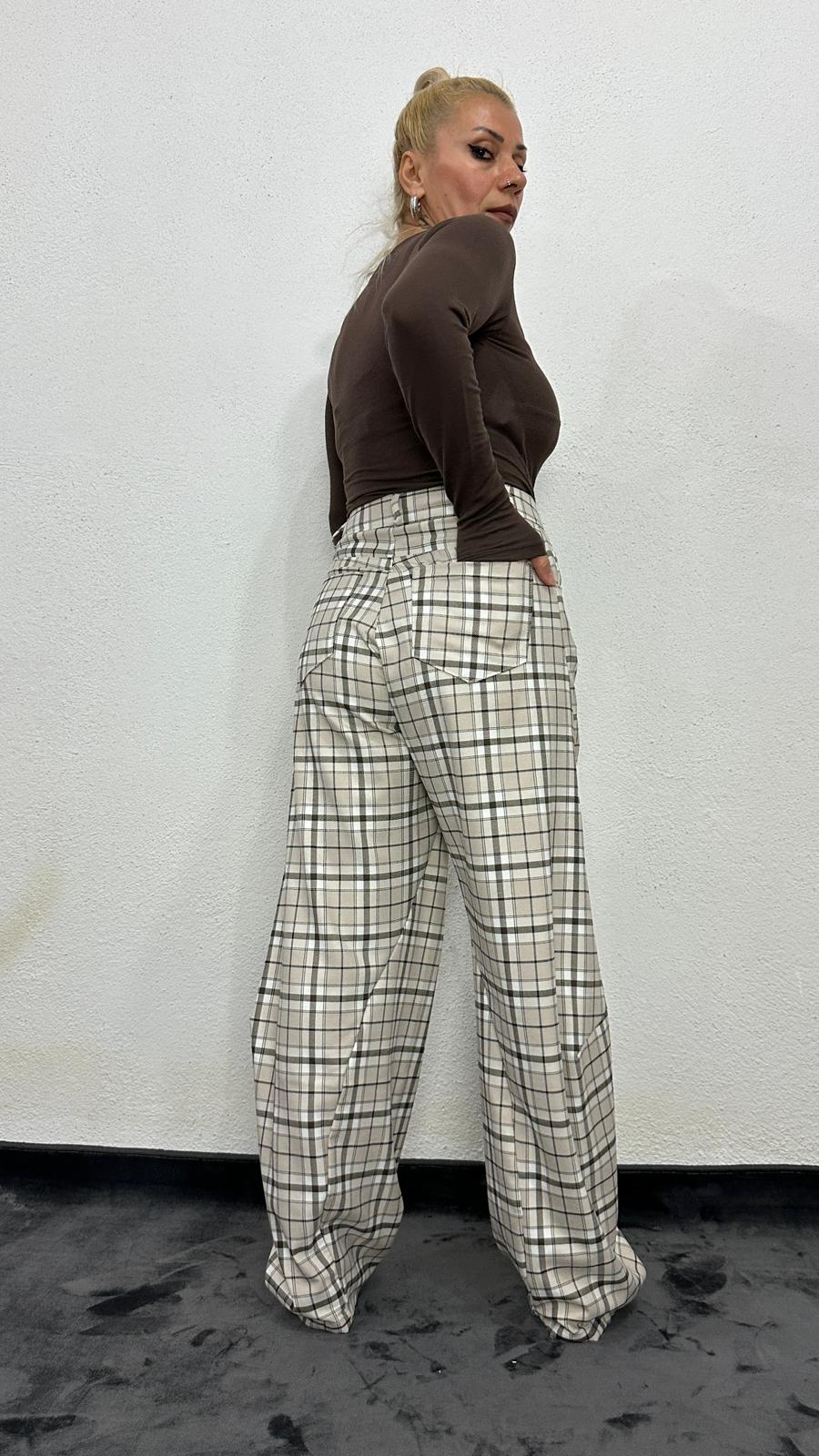 NuNU By Krem Ekose Balon Fit Kumaş Pantolon