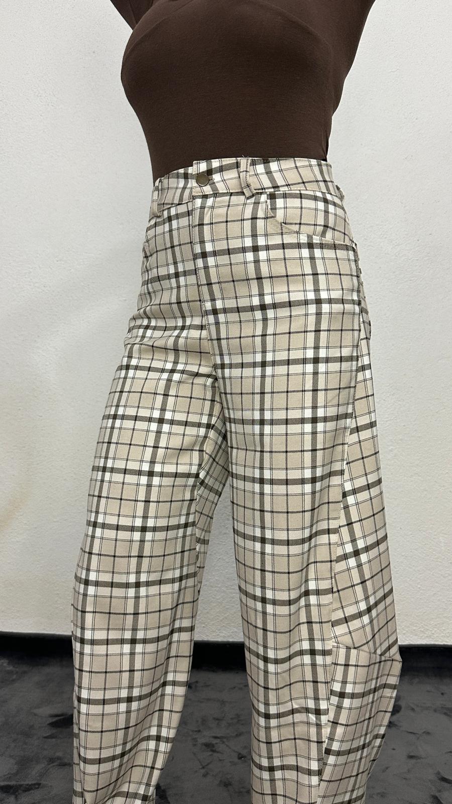 NuNU By Krem Ekose Balon Fit Kumaş Pantolon