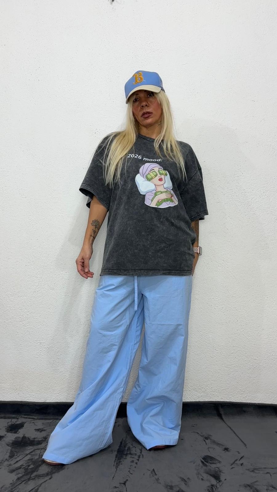 NuNu By 2026 Mood Oversize Antrasit Yıkama Tshirt Standart