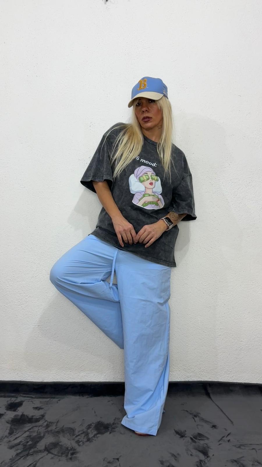 NuNu By 2026 Mood Oversize Antrasit Yıkama Tshirt