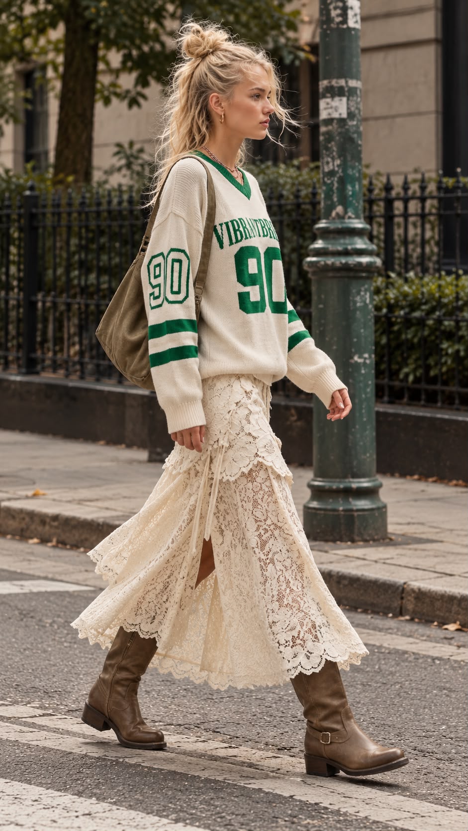 NuNu By 90’s College Oversize Kadın Triko Kazak