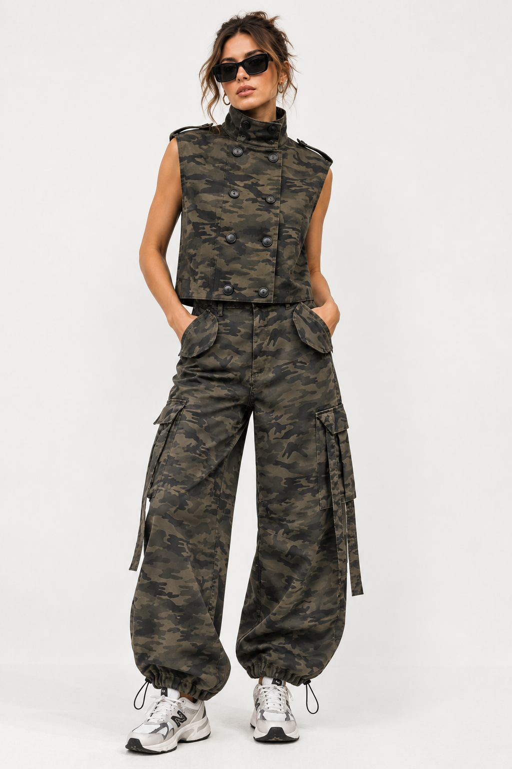 NuNu By Alien Kamuflaj Kargo Kadın Jean 42