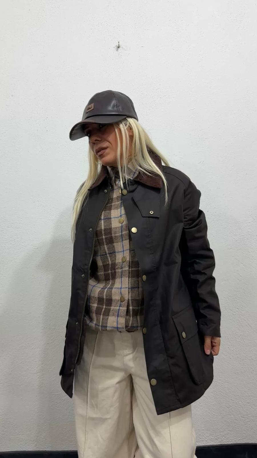 NuNu By Barbour İlhamlı Acı Kahve Oversize Mont