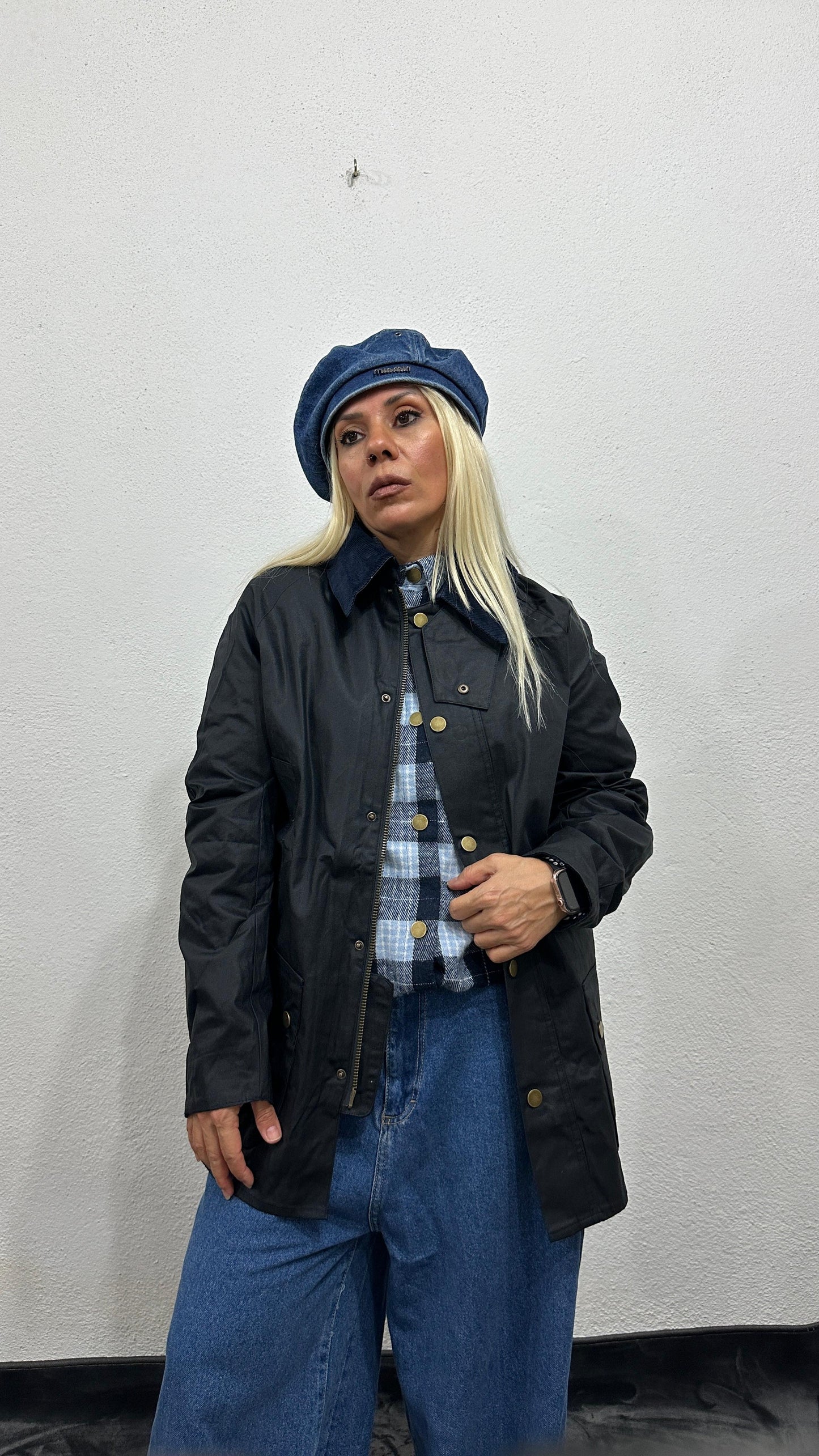 NuNu By Barbour İlhamlı Lacivert Oversize Mont