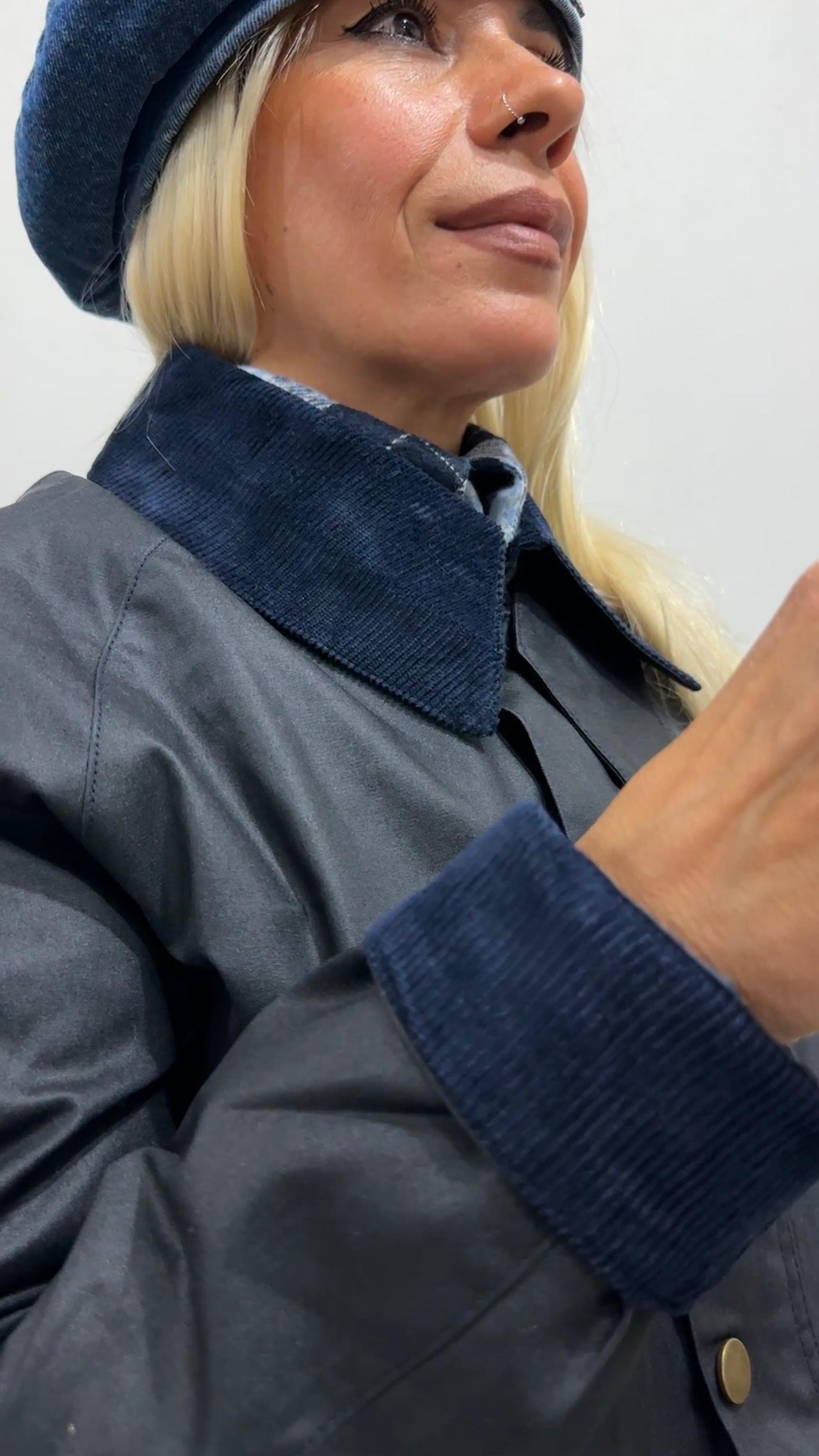 NuNu By Barbour İlhamlı Lacivert Oversize Mont