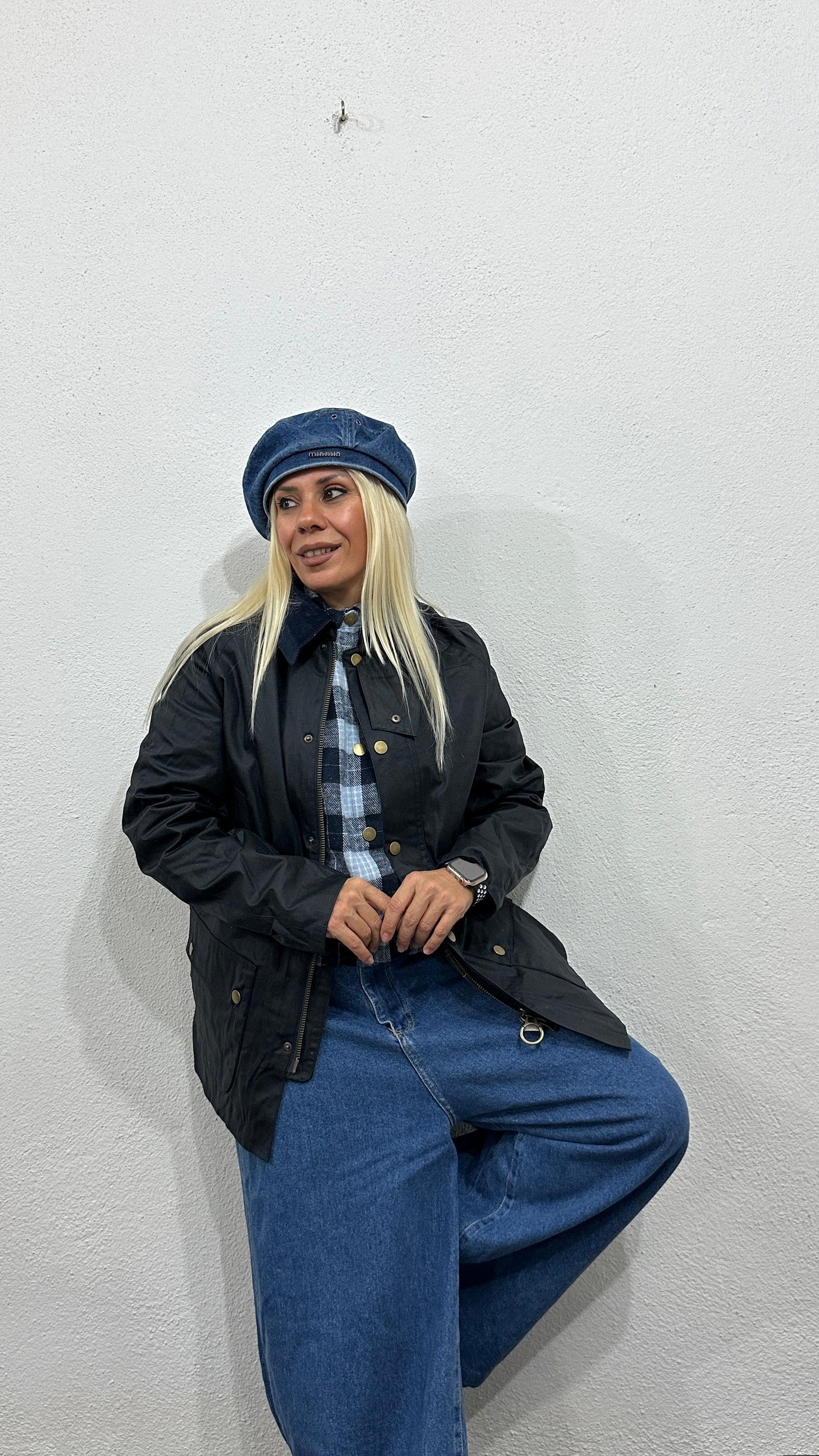 NuNu By Barbour İlhamlı Lacivert Oversize Mont