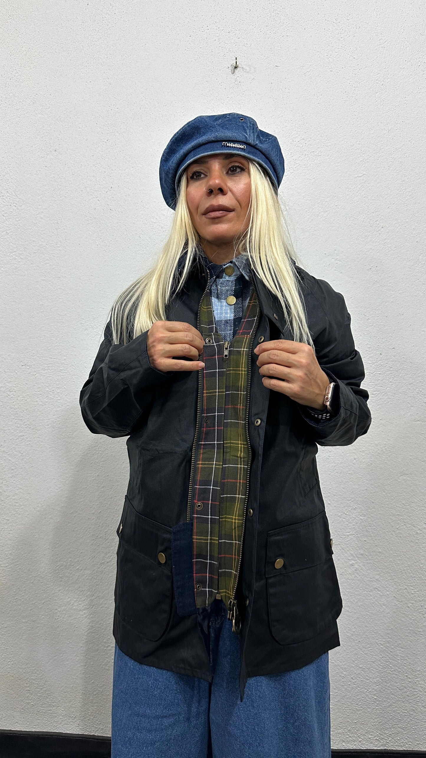 NuNu By Barbour İlhamlı Lacivert Oversize Mont