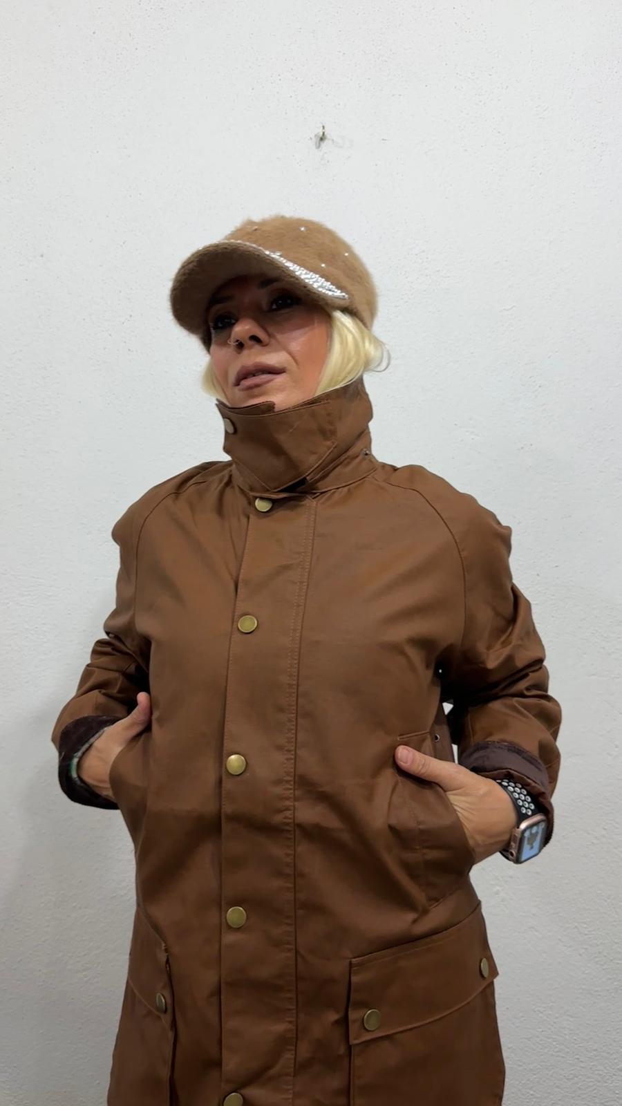 NuNu By Barbour İlhamlı Taba Oversize Mont