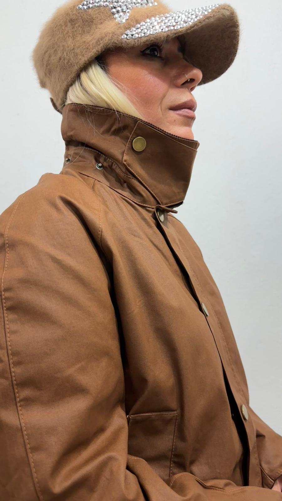 NuNu By Barbour İlhamlı Taba Oversize Mont