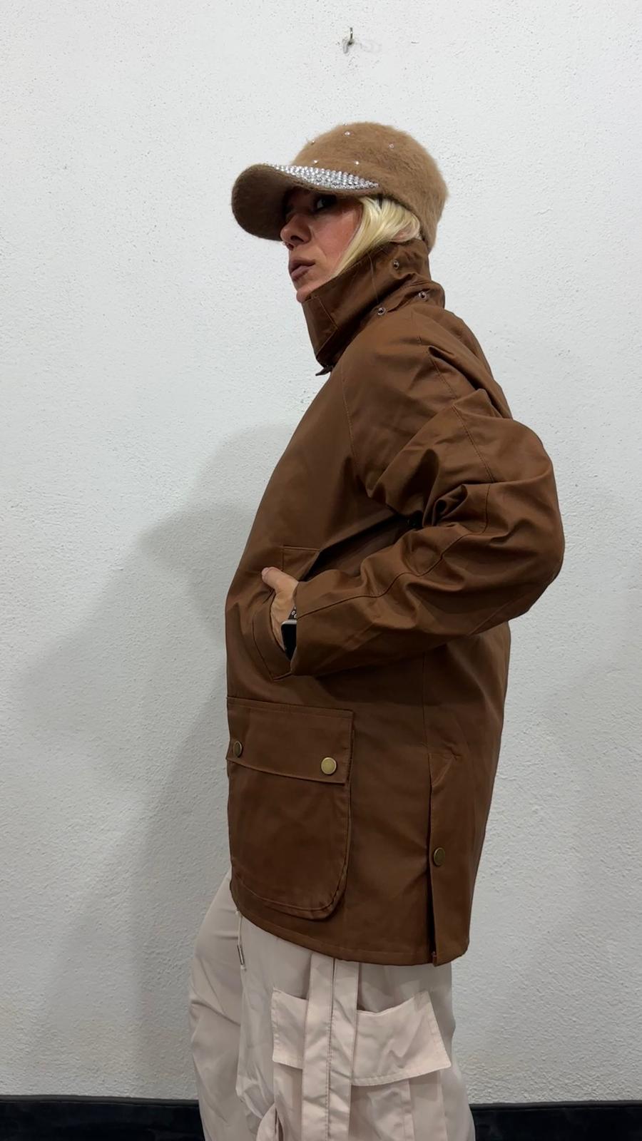 NuNu By Barbour İlhamlı Taba Oversize Mont