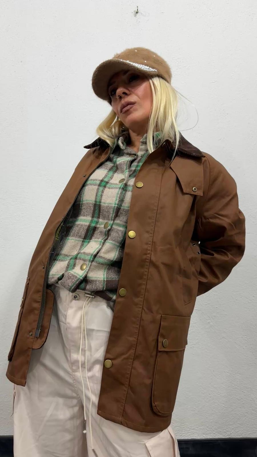 NuNu By Barbour İlhamlı Taba Oversize Mont