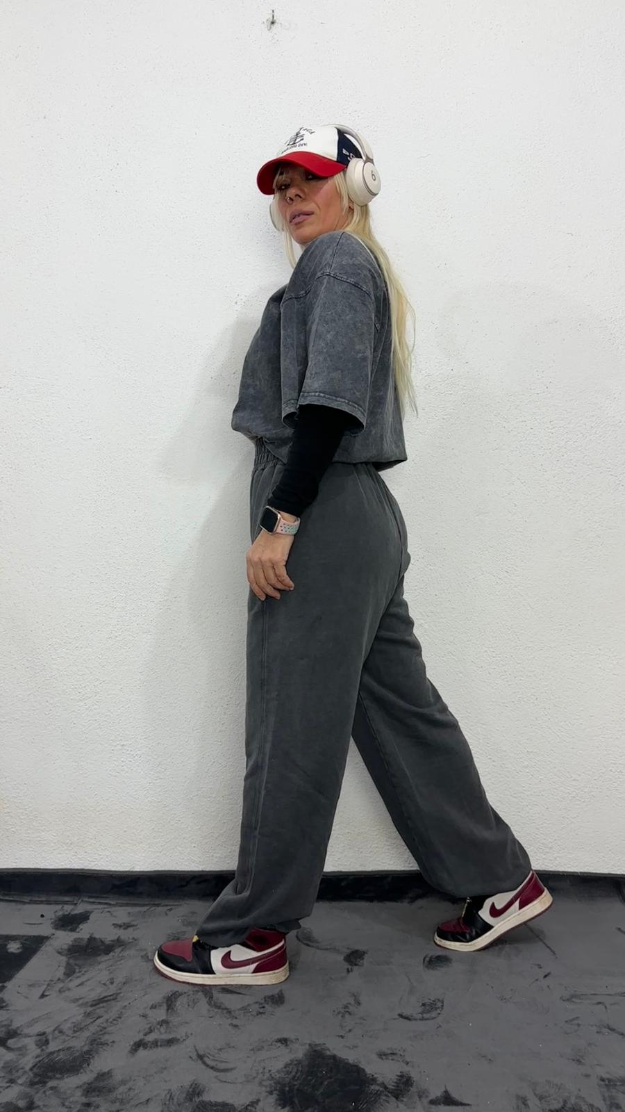 NuNu By Basic Oversize Antrasit Yıkama Joger Eşofman