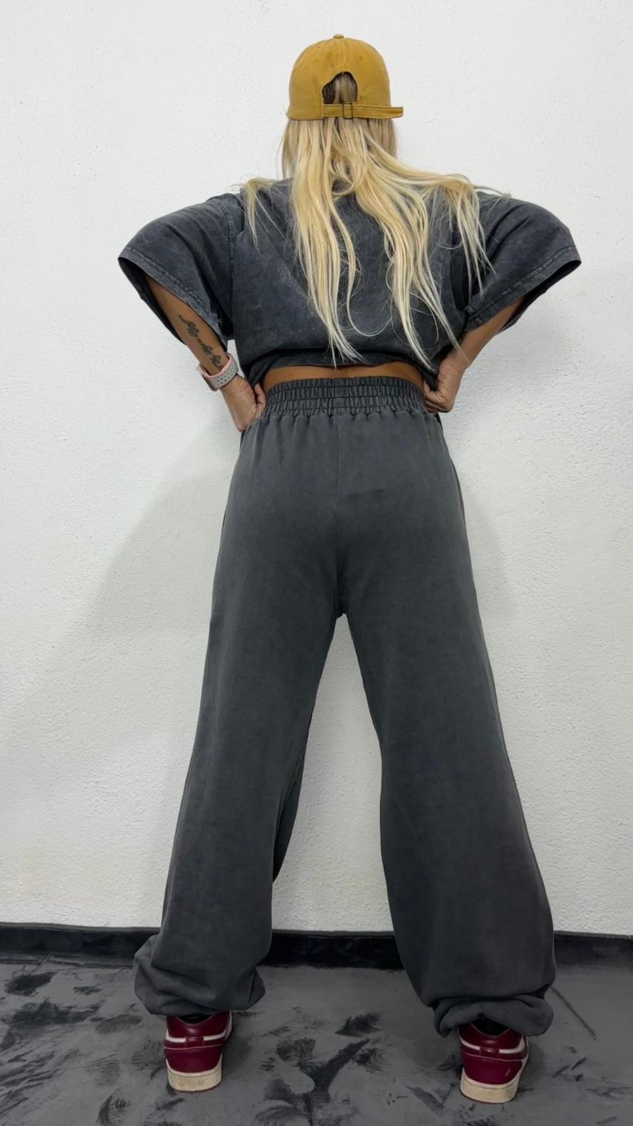 NuNu By Basic Oversize Antrasit Yıkama Joger Eşofman