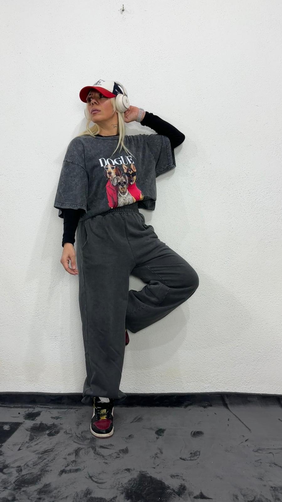 NuNu By Basic Oversize Antrasit Yıkama Joger Eşofman