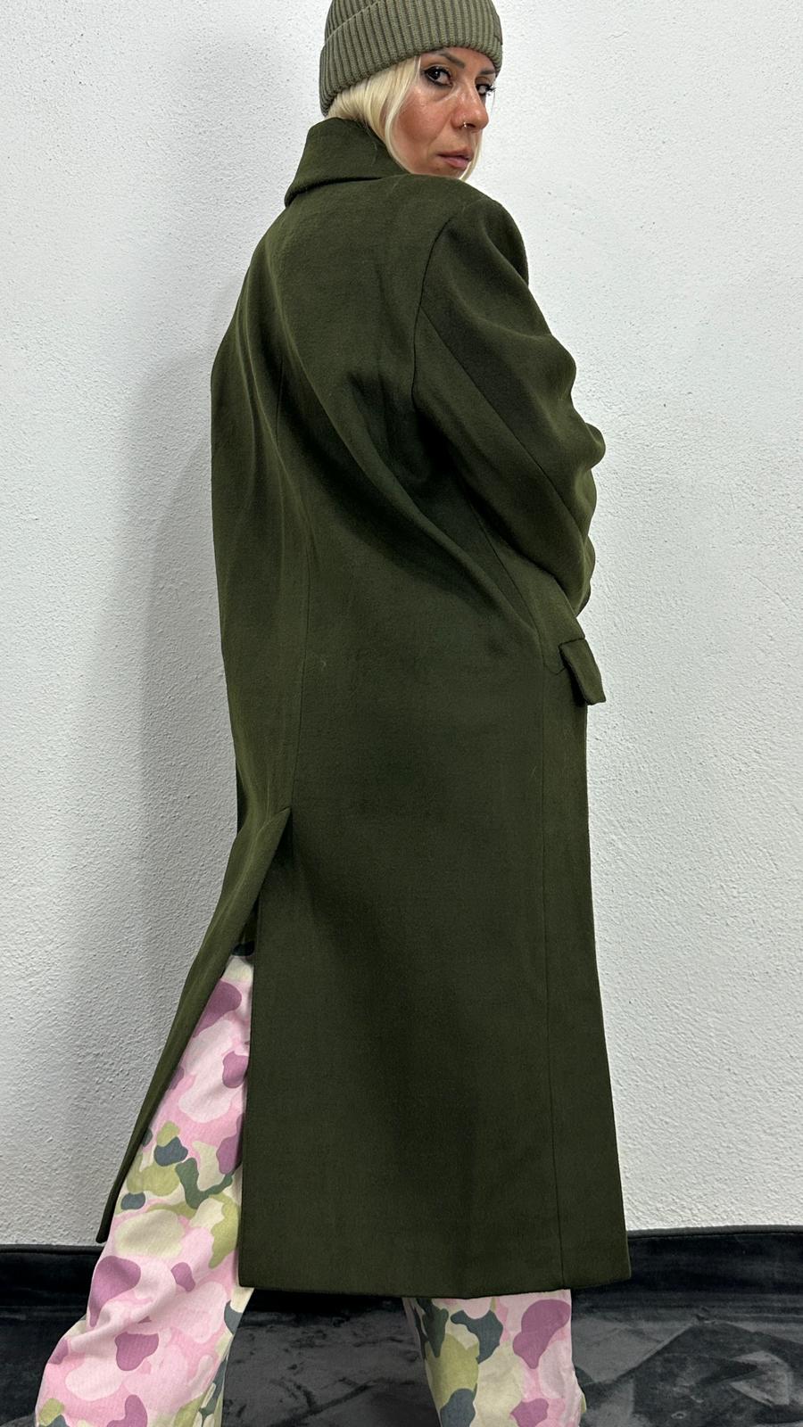 NuNu By Berlin Oversize Haki Kaşe Kaban