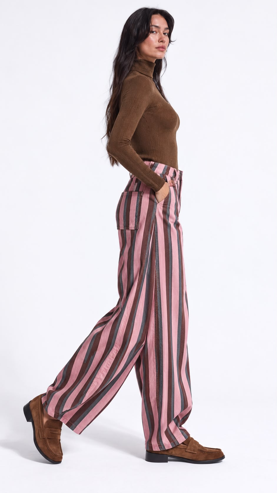 NuNu By Candy Stripe Balon Fit Kadın Pantolon