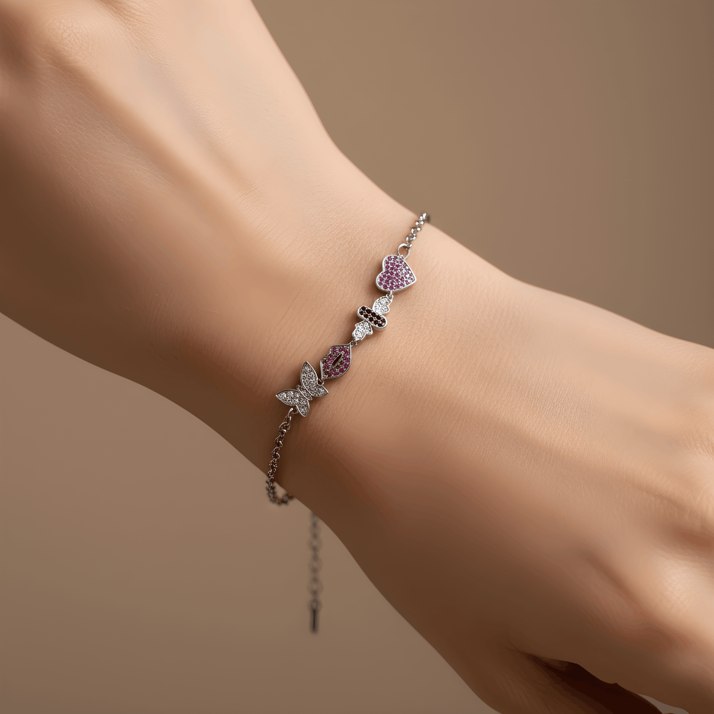 NuNu By Charm Detay Çelik Bileklik Silver