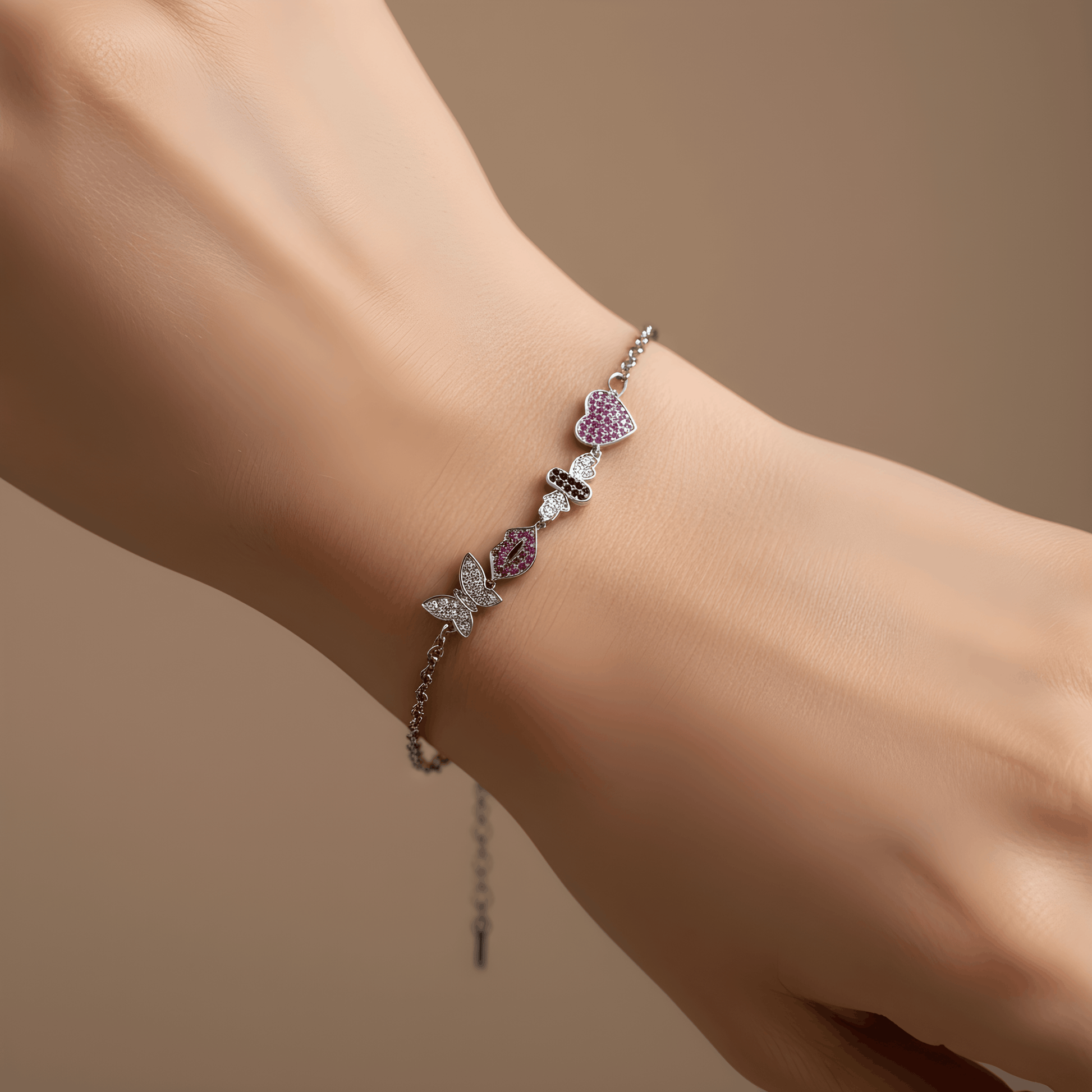 NuNu By Charm Detay Çelik Bileklik Silver