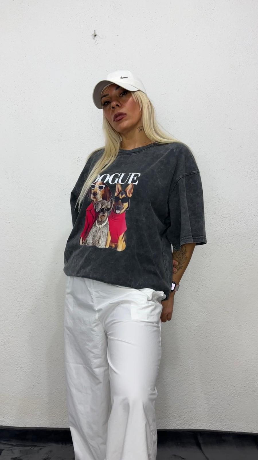 NuNu By Dogue Antrasit Yıkama Oversize T-Shirt