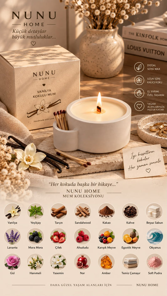 NuNu By Ember Soya Wax Mum & Kibritlik