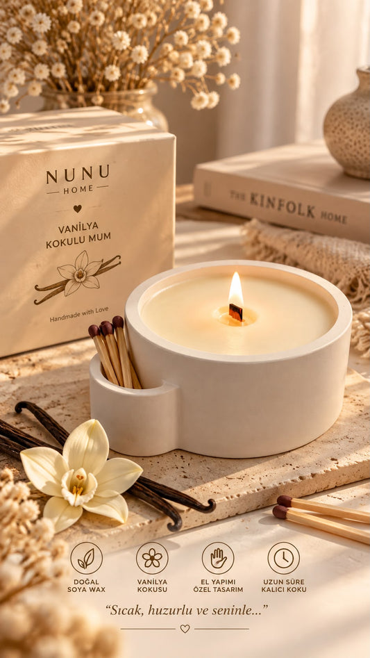 NuNu By Ember Soya Wax Mum & Kibritlik Soya Wax