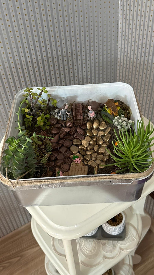 NuNu By Fairy Garden Minyatür Peri Köyü – Kişiye Özel Tasarım Teraryum Silver