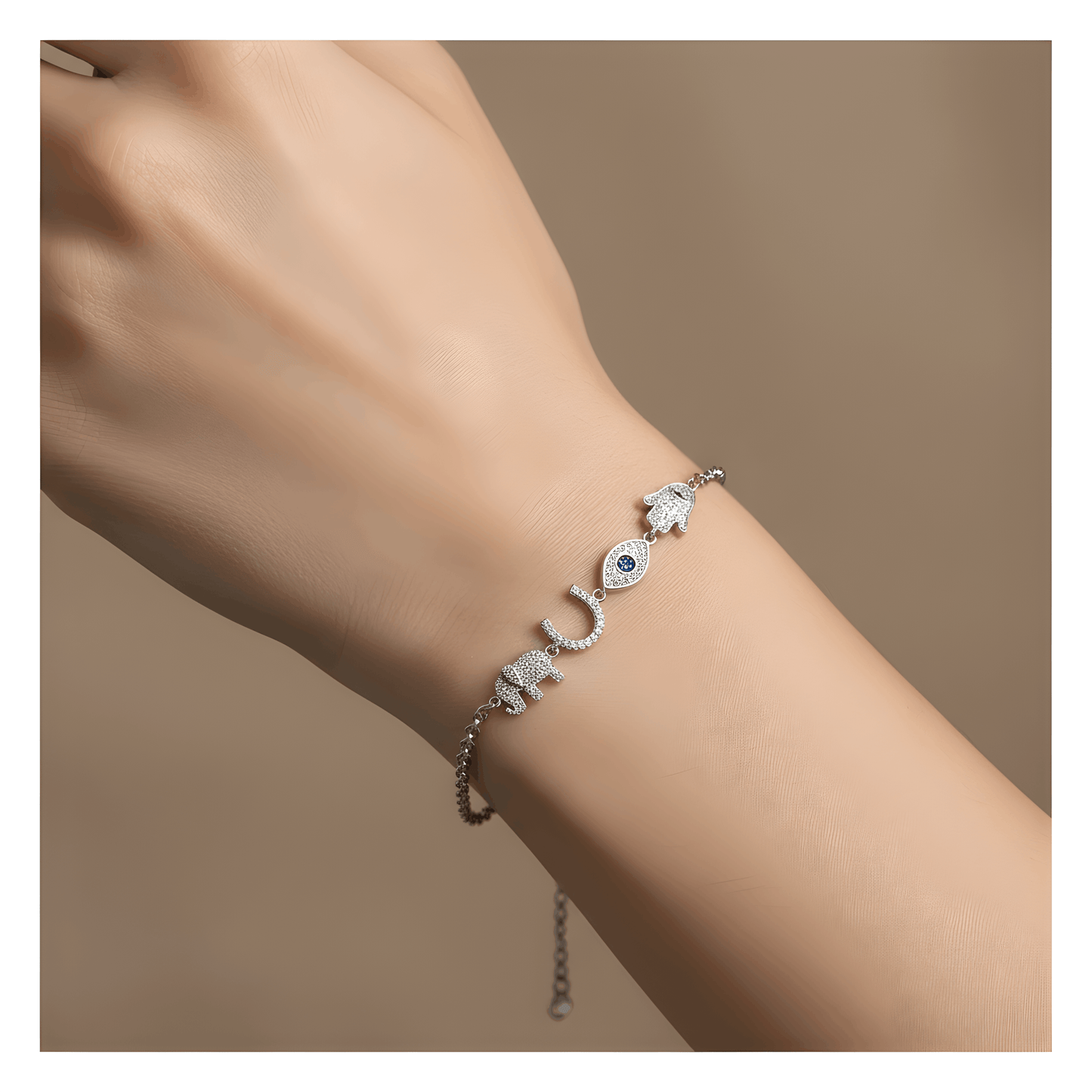 NuNu By Göz Charm Detay Çelik Bileklik Silver