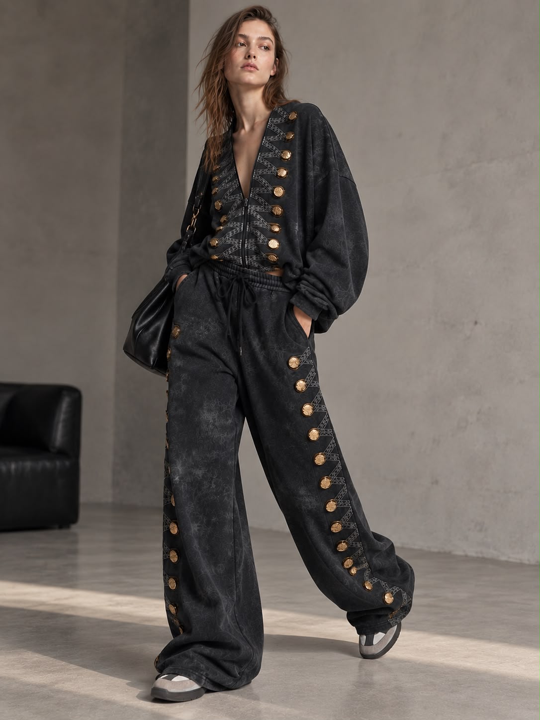 NuNu By Imperial Gold Oversize Kadın Eşofman Takımı