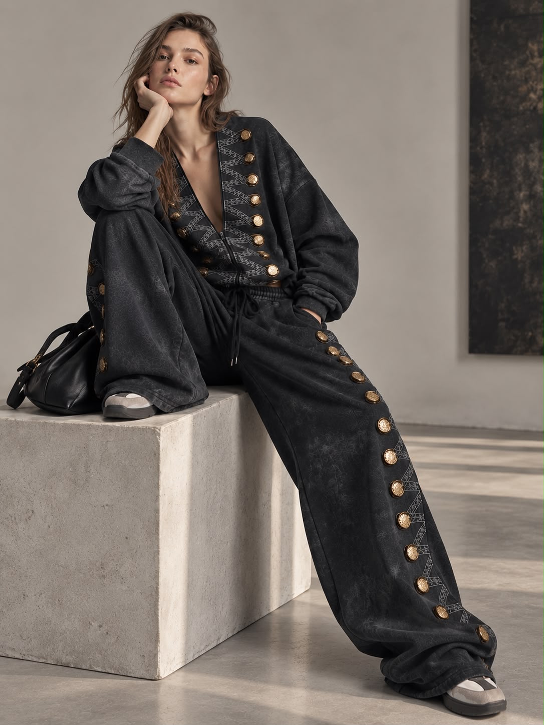 NuNu By Imperial Gold Oversize Kadın Eşofman Takımı