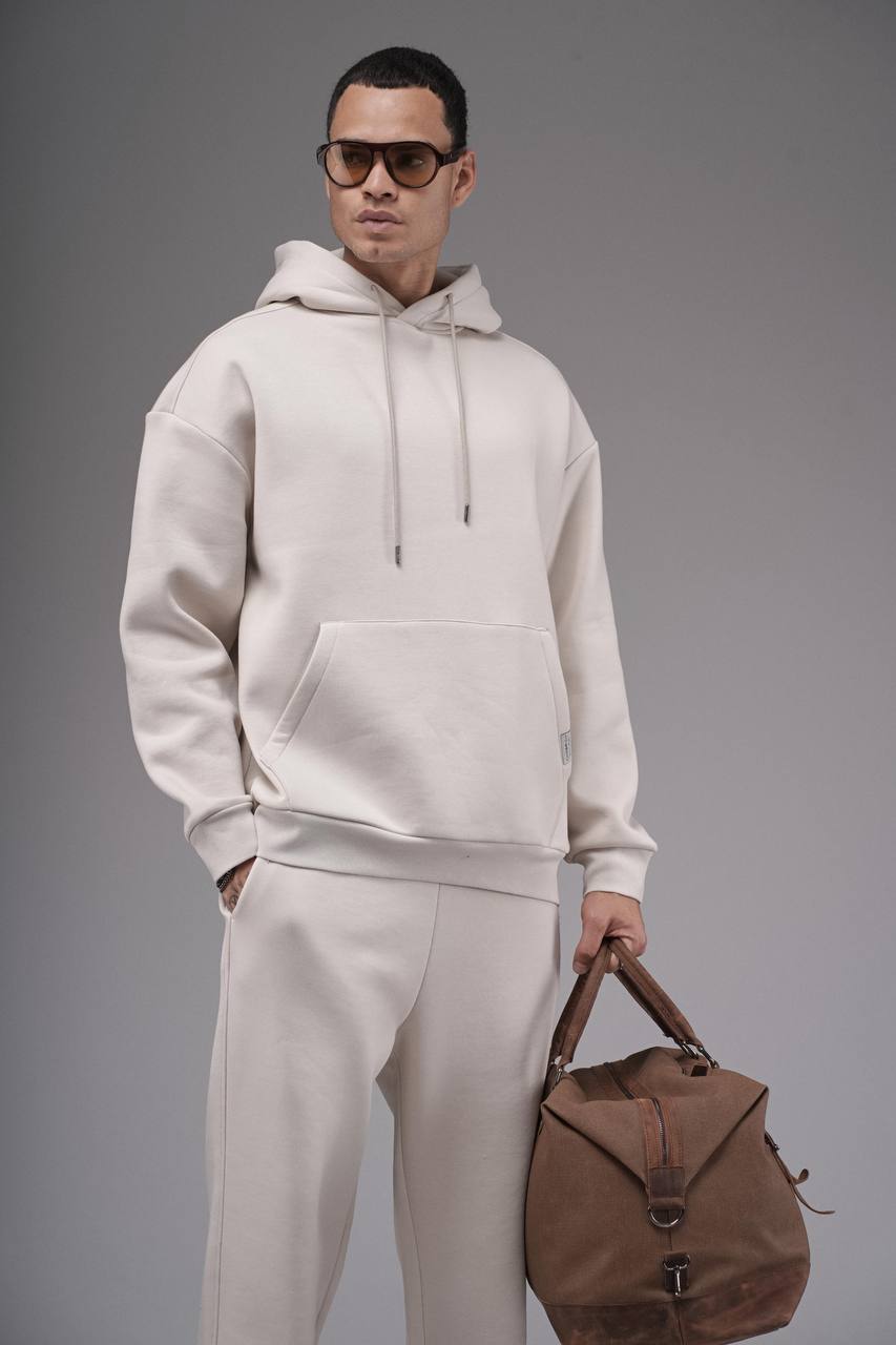 NuNu By King Oversize Bej Erkek Eşofman Takımı