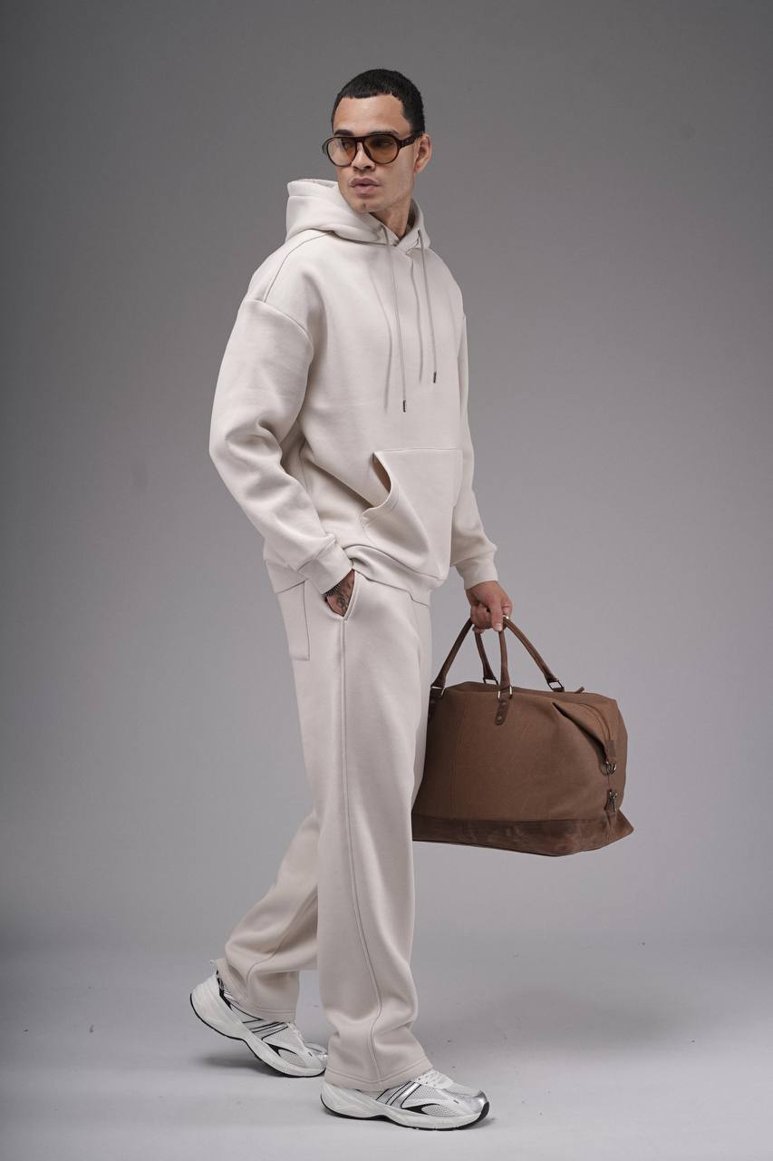 NuNu By King Oversize Bej Erkek Eşofman Takımı