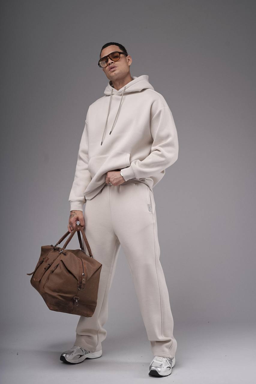 NuNu By King Oversize Bej Erkek Eşofman Takımı