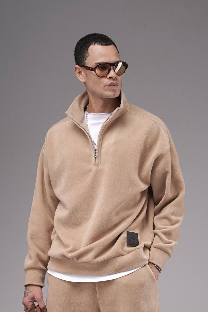 NuNu By King Oversize Camel Erkek Polar Eşofman Takımı