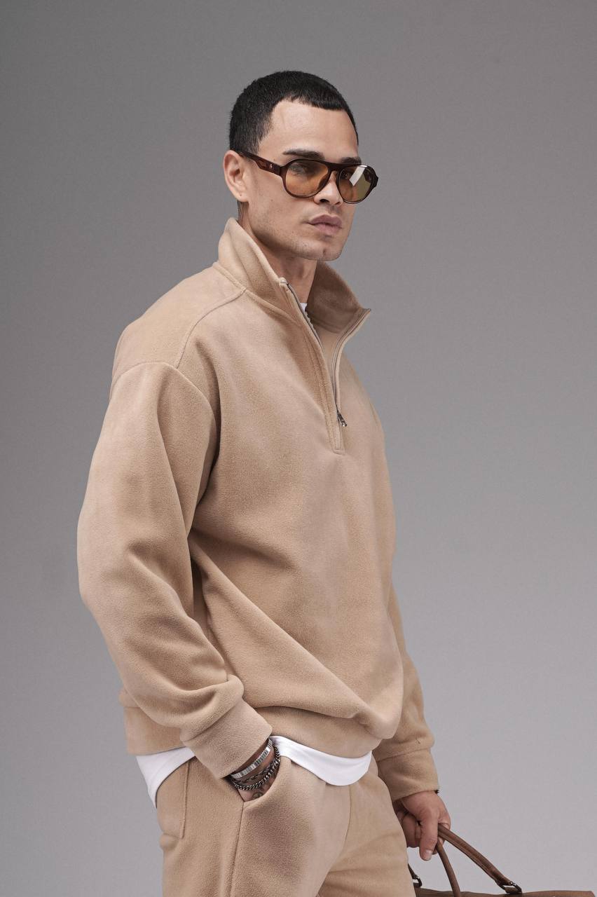 NuNu By King Oversize Camel Erkek Polar Eşofman Takımı