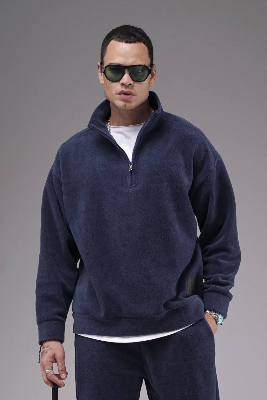 NuNu By King Oversize Lacivert Erkek Polar Eşofman Takımı