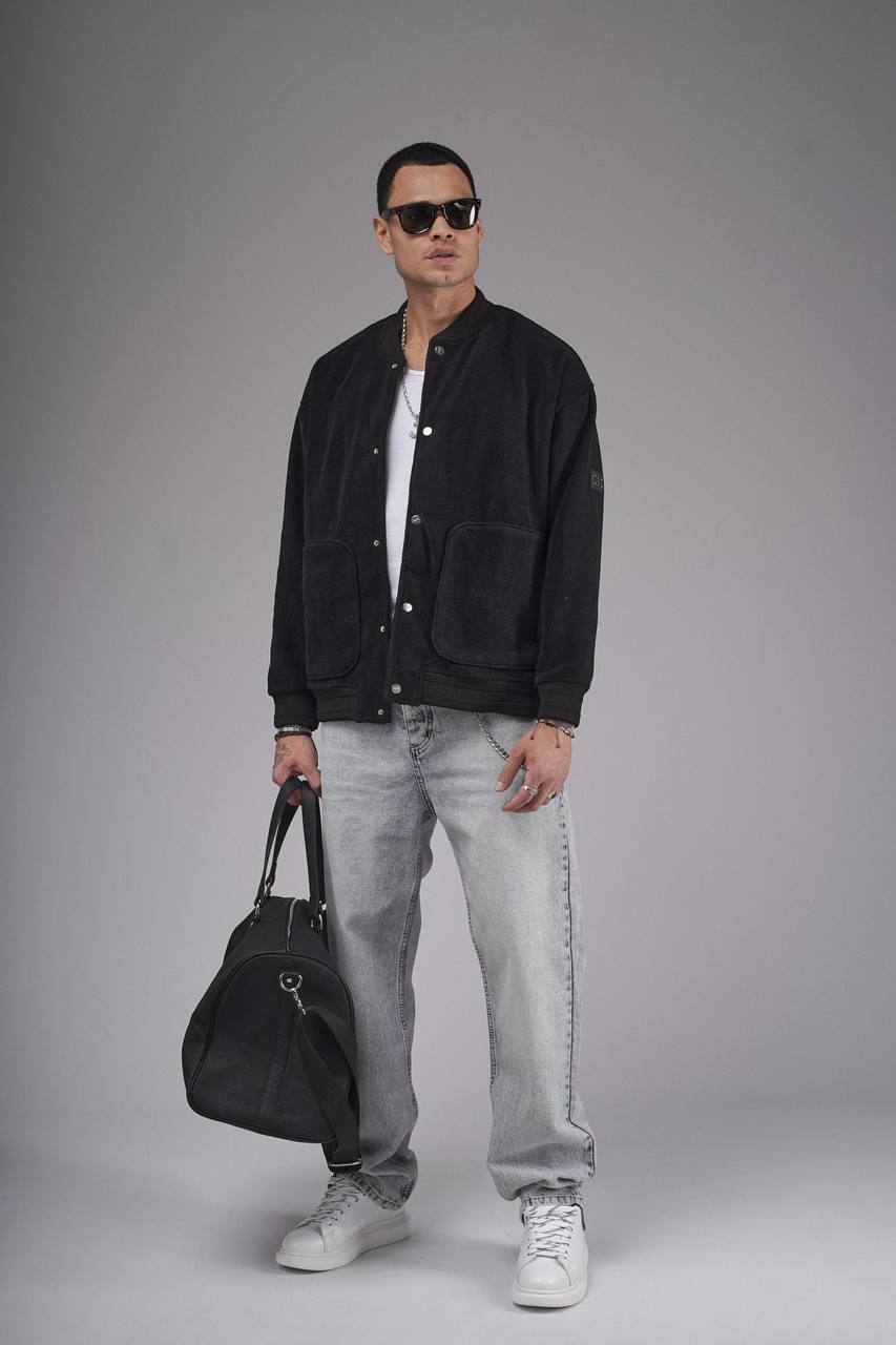 NuNu By King Siyah Polar Erkek Kolej Mont