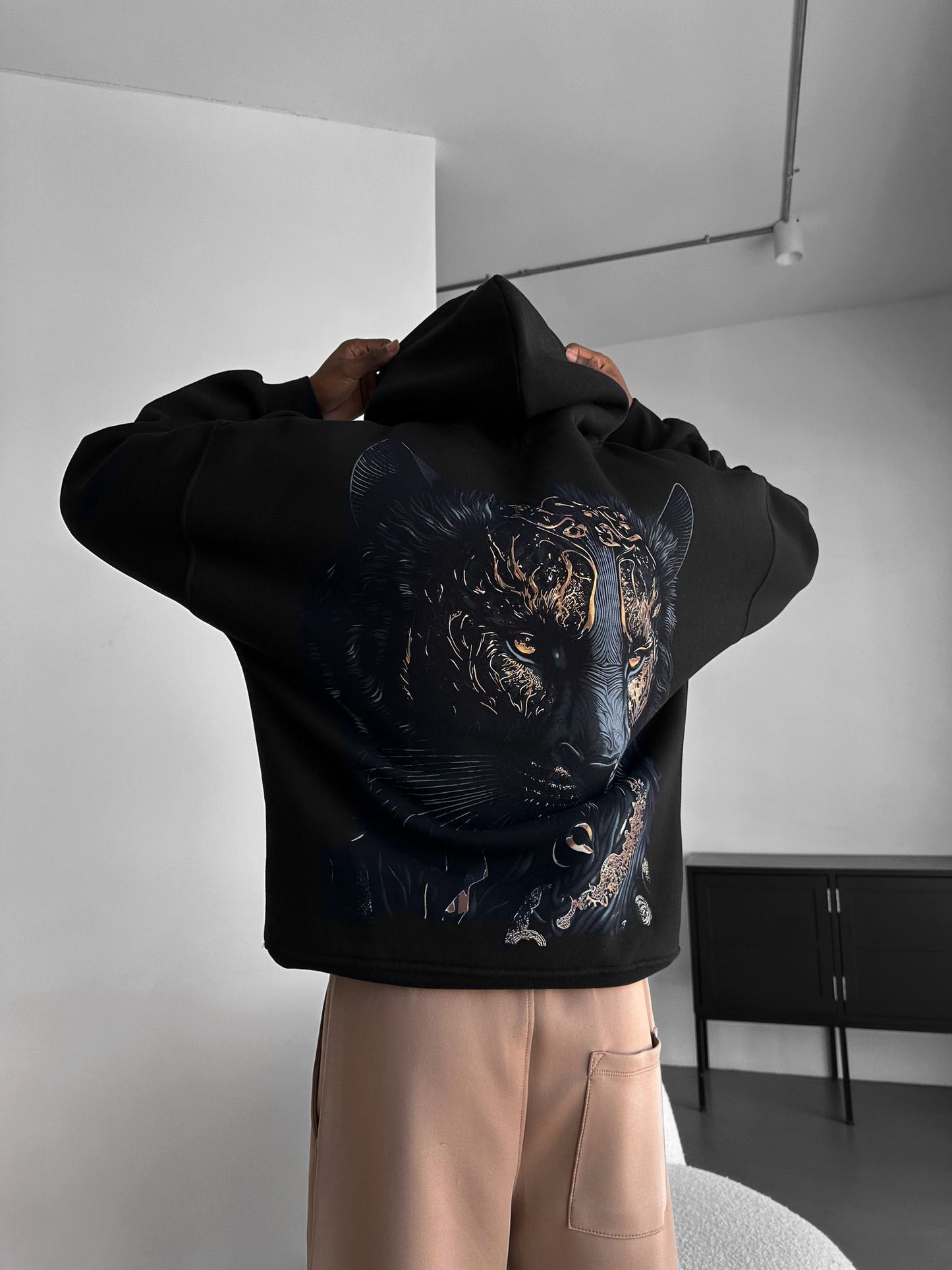 NuNU By Lagos Aslan Oversize Erkek Kapüşonlu Sweatshirt