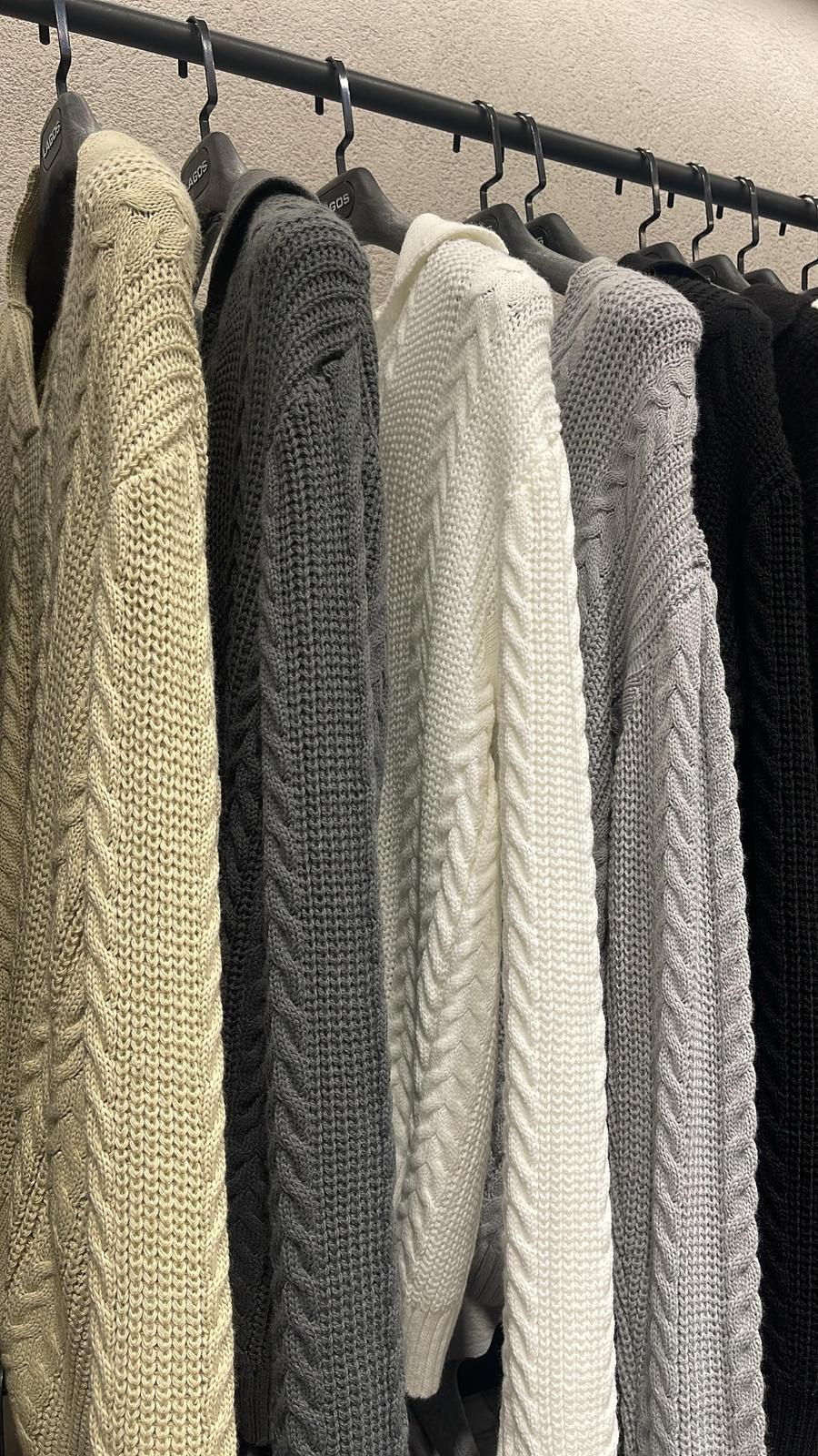 NuNu By Lagos Balık Sırtı V Yaka Erkek Koyu Gri Kazak