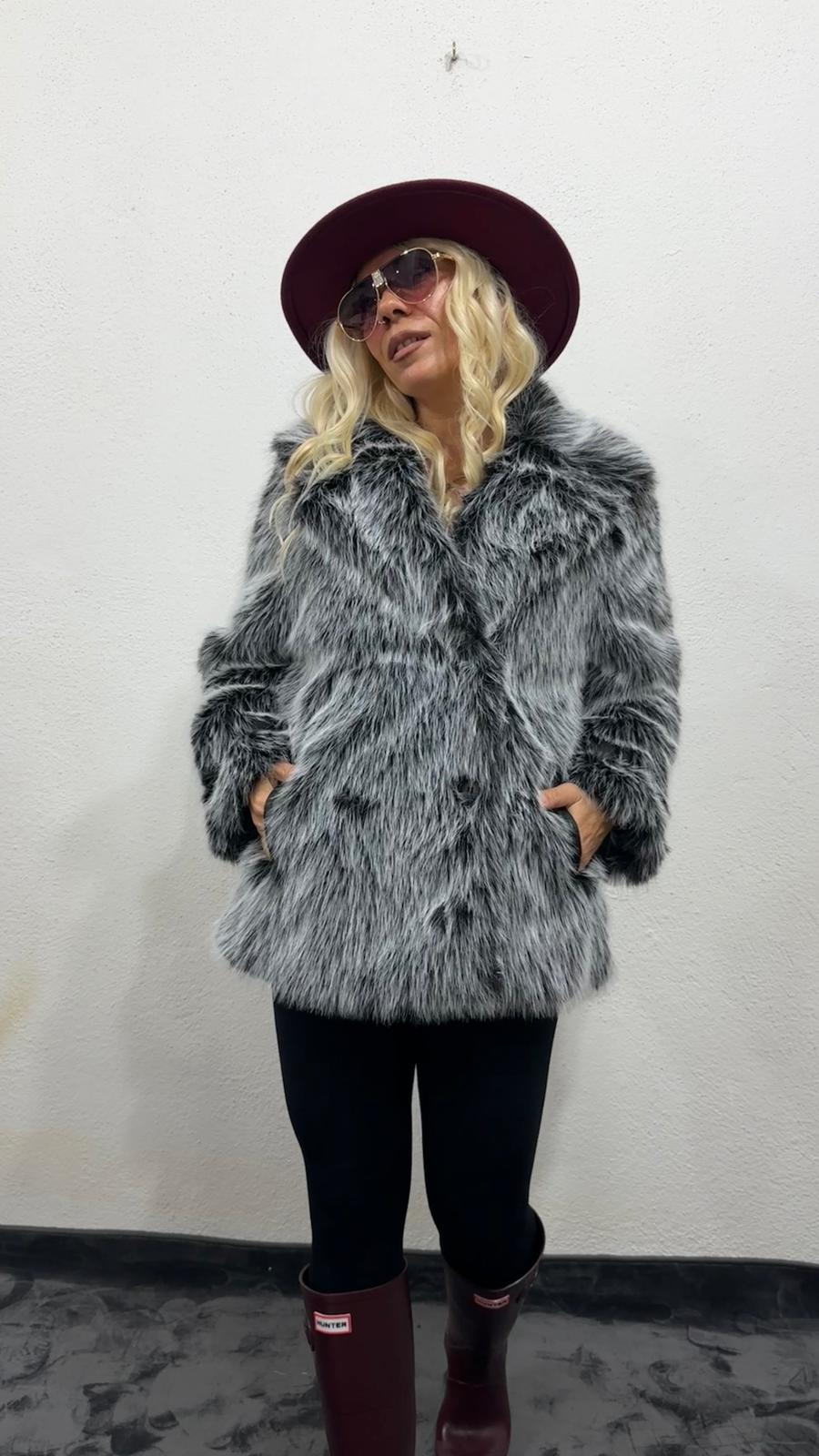 Nunu By Melanj Siyah Premium Suni Kürk