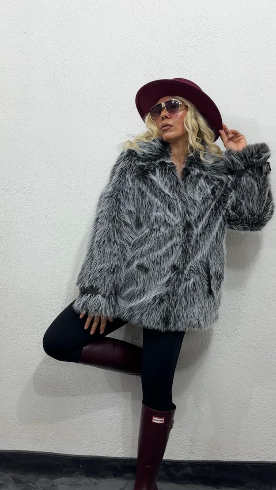 Nunu By Melanj Siyah Premium Suni Kürk