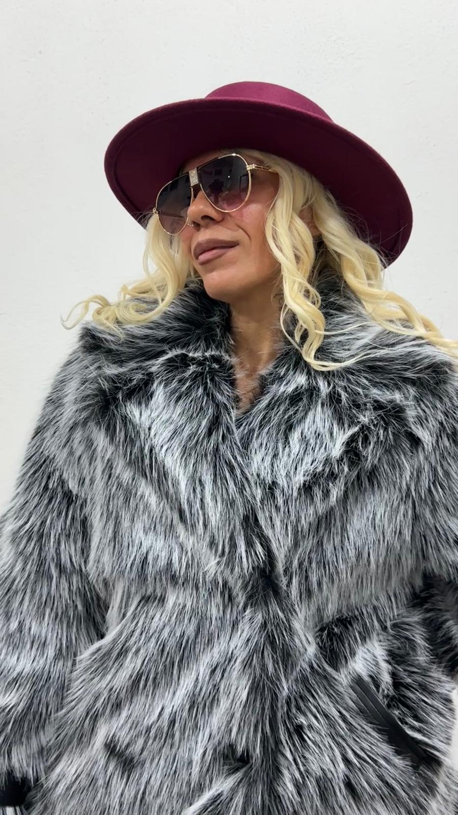 Nunu By Melanj Siyah Premium Suni Kürk