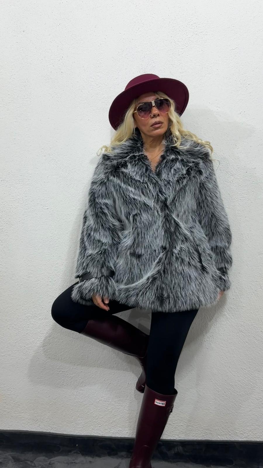 Nunu By Melanj Siyah Premium Suni Kürk