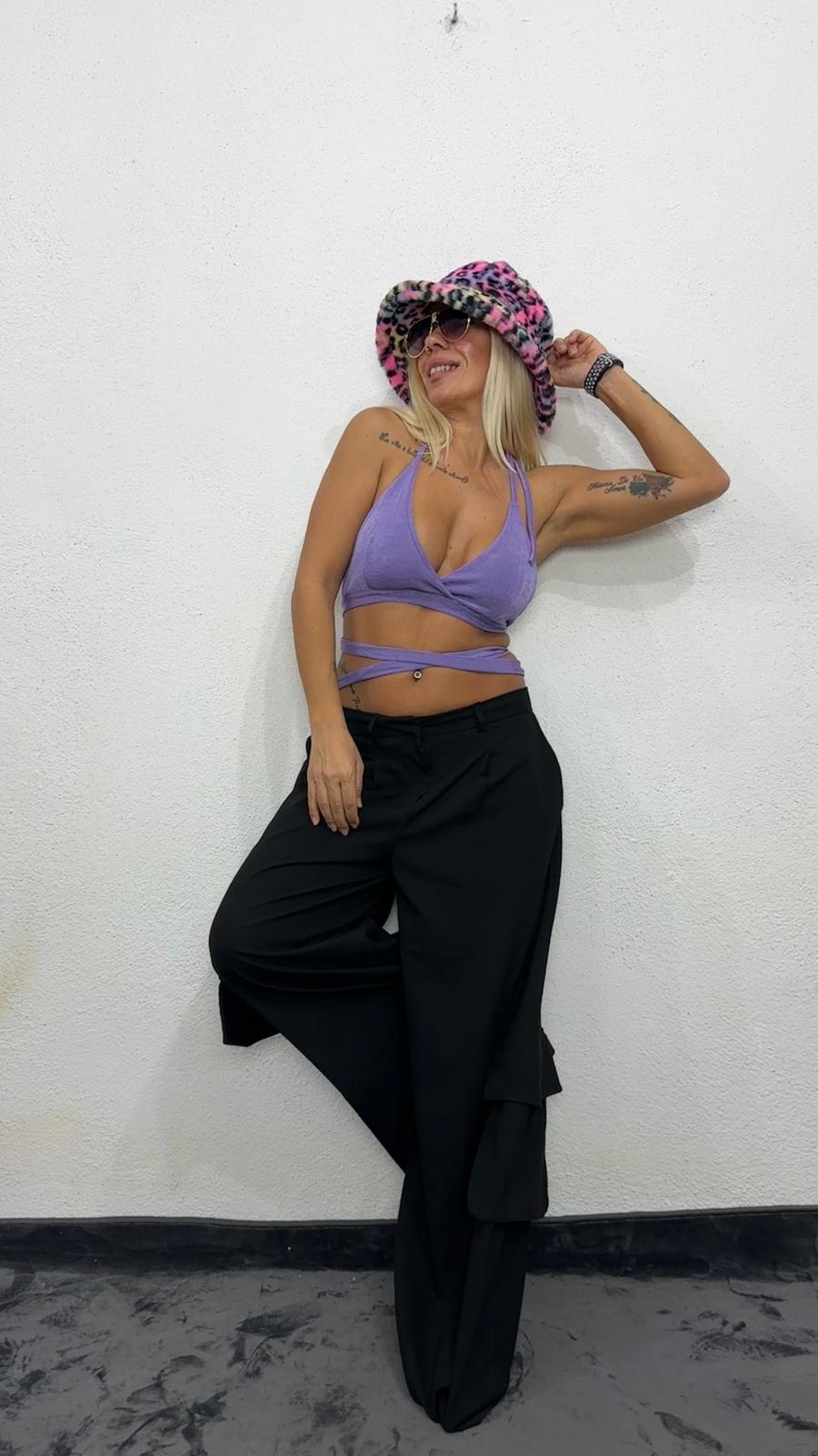 NuNu By Nova Wrap Mor Crop Top