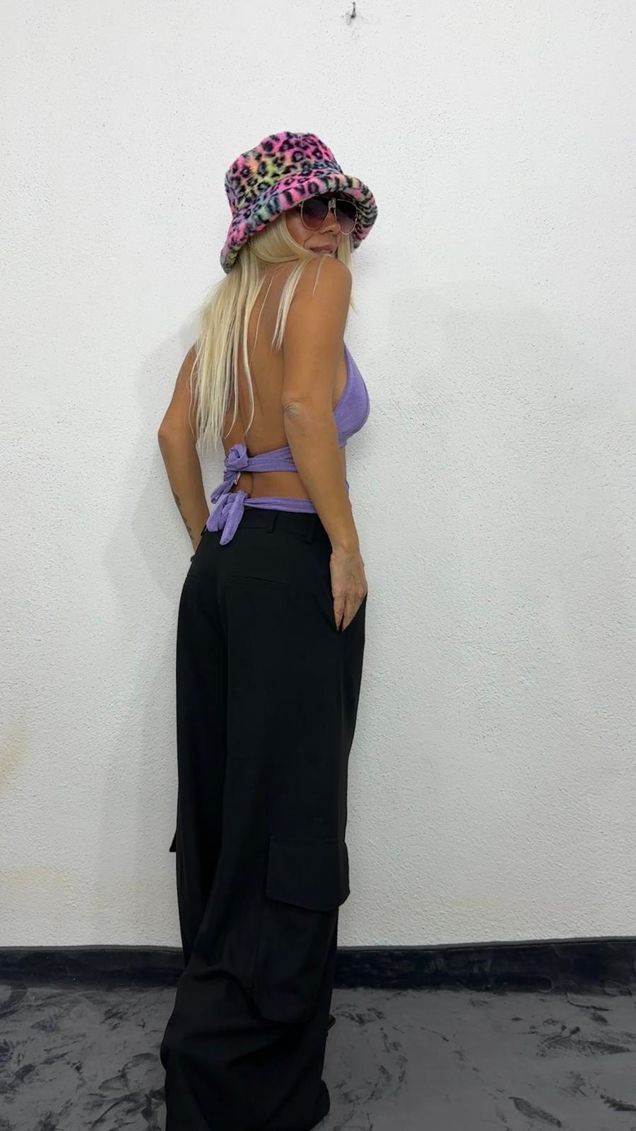 NuNu By Nova Wrap Mor Crop Top